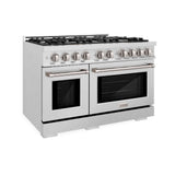 48 in. 6.7 cu. ft. Select Double Oven Gas Range with 8 Burner Cooktop - (HGRS48) -