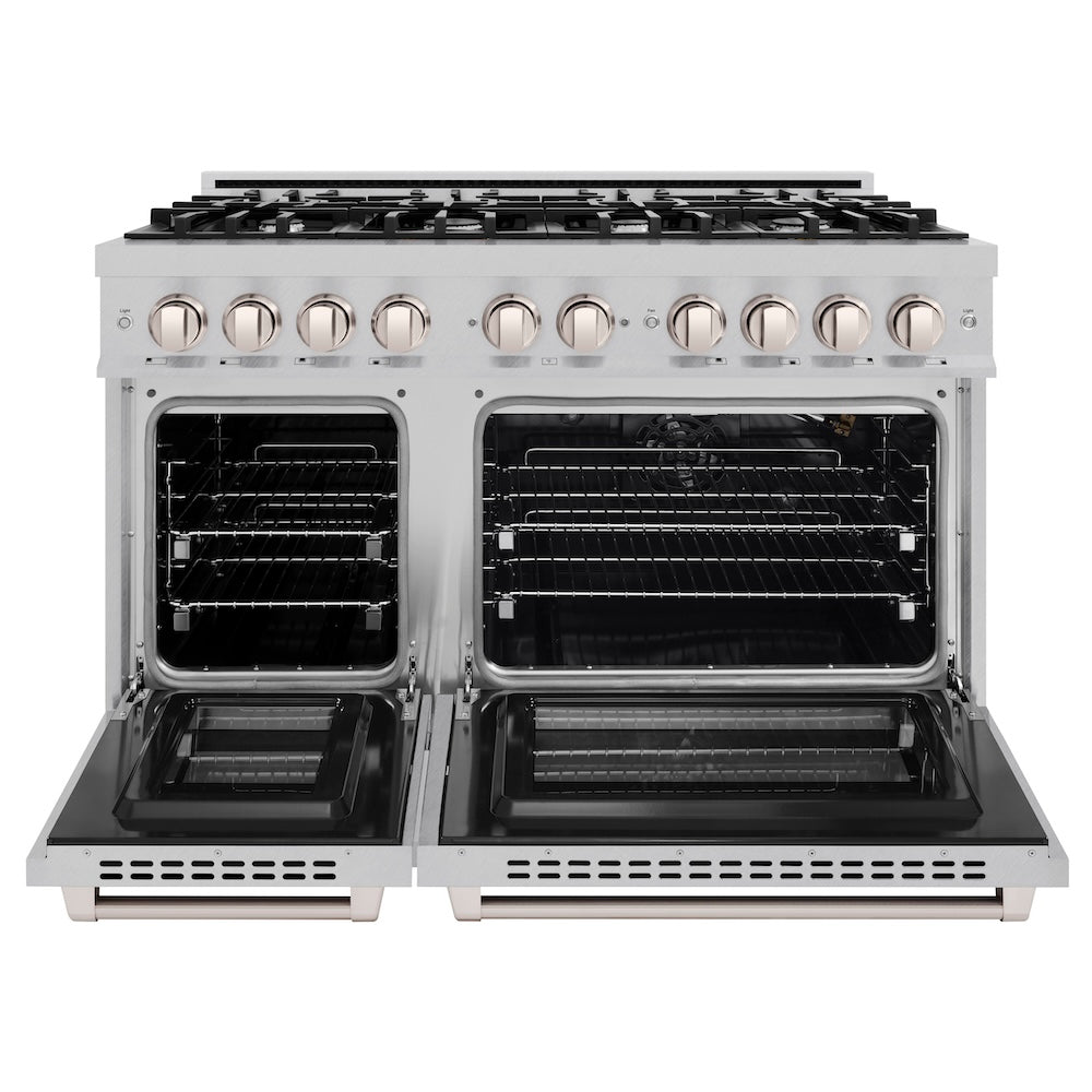 48 in. 6.7 cu. ft. Select Double Oven Gas Range with 8 Burner Cooktop - (HGRS48) -