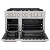 48 in. 6.7 cu. ft. Select Double Oven Gas Range with 8 Burner Cooktop - (HGRS48) -