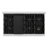48 in. 6.7 cu. ft. Select Double Oven Gas Range with 8 Burner Cooktop - (HGRS48) -