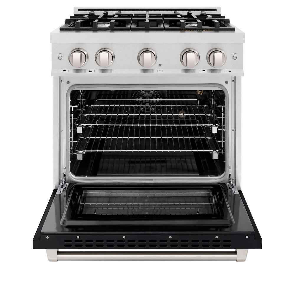 30 in. 4.2 cu. ft. Select Gas Range with 4 Burner Cooktop and Convection Gas Oven - (HGRSBLM30) -