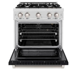 30 in. 4.2 cu. ft. Select Gas Range with 4 Burner Cooktop and Convection Gas Oven - (HGRSBLM30) -
