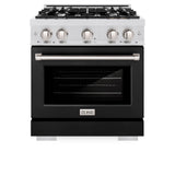 30 in. 4.2 cu. ft. Select Gas Range with 4 Burner Cooktop and Convection Gas Oven - (HGRSBLM30) -
