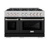 48 in. 6.7 cu. ft. Select Double Oven Gas Range with 8 Burner Cooktop - (HGRSBLM48) -