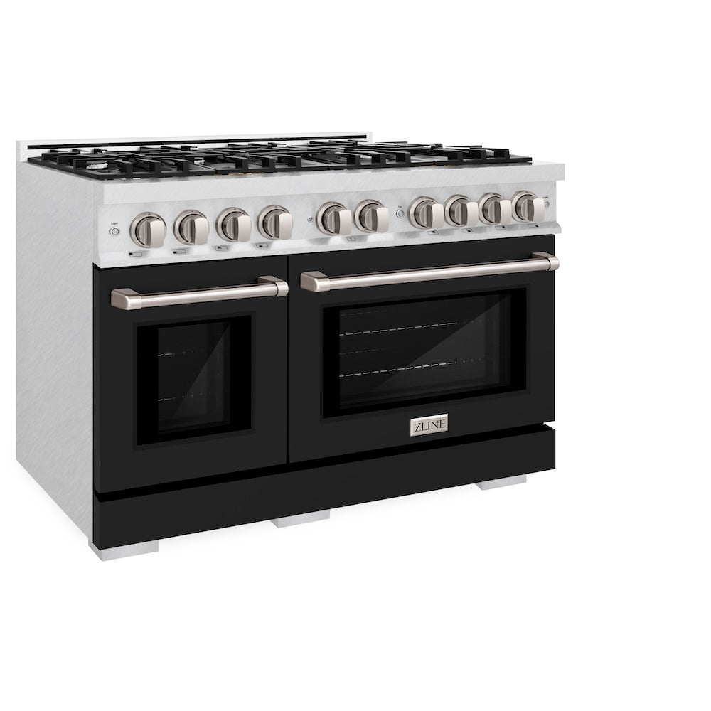 48 in. 6.7 cu. ft. Select Double Oven Gas Range with 8 Burner Cooktop - (HGRSBLM48) -