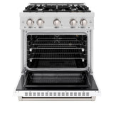 30 in. 4.2 cu. ft. Select Gas Range with 4 Burner Cooktop and Convection Gas Oven - (HGRSWM30) -