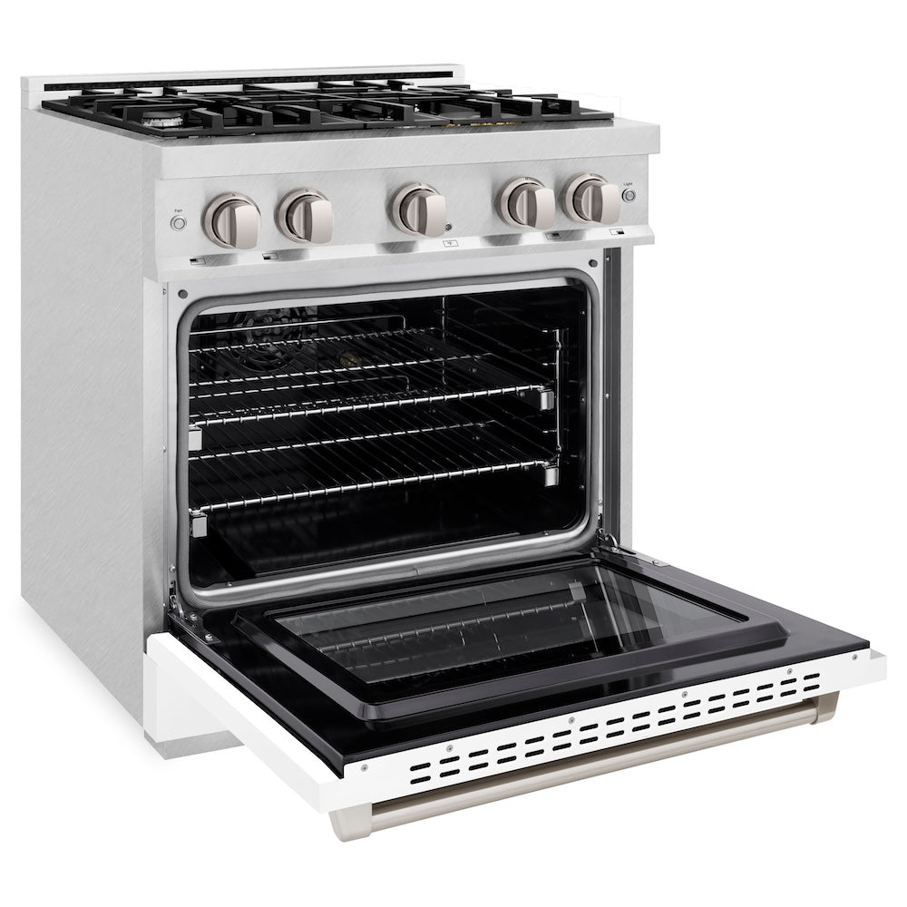 30 in. 4.2 cu. ft. Select Gas Range with 4 Burner Cooktop and Convection Gas Oven - (HGRSWM30) -