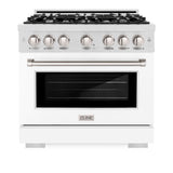 6 in. 5.2 cu. ft. Select Gas Range with 6 Burner Cooktop and Convection Gas Oven - (HGRSWM36) -