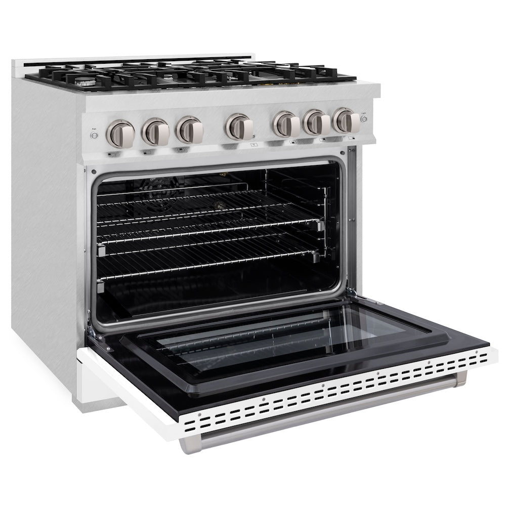 6 in. 5.2 cu. ft. Select Gas Range with 6 Burner Cooktop and Convection Gas Oven - (HGRSWM36) -