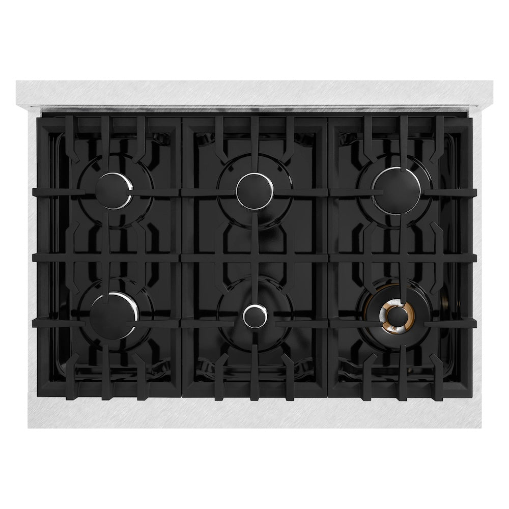 6 in. 5.2 cu. ft. Select Gas Range with 6 Burner Cooktop and Convection Gas Oven - (HGRSWM36) -