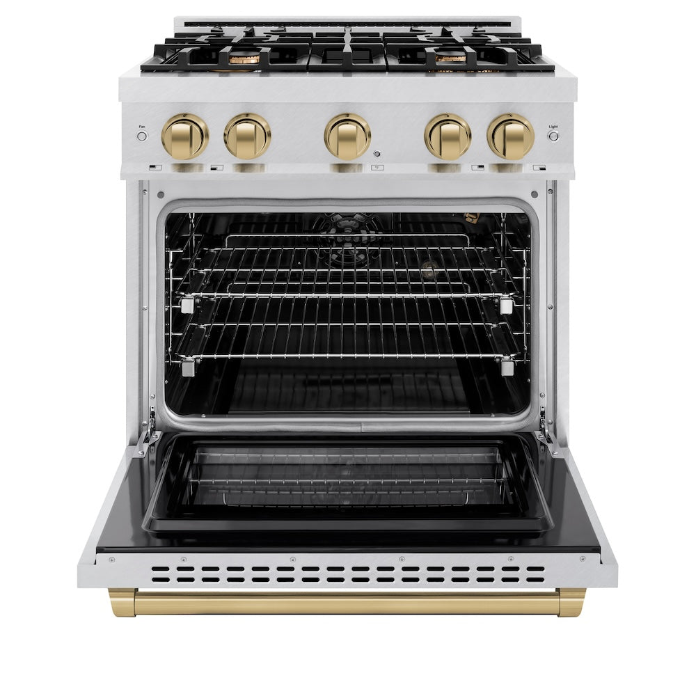 Autograph Edition 30 in. 4.2 cu. ft. Select Gas Range with 4 Burner Cooktop and Convection Gas Oven - (HGRSZ30CB) -