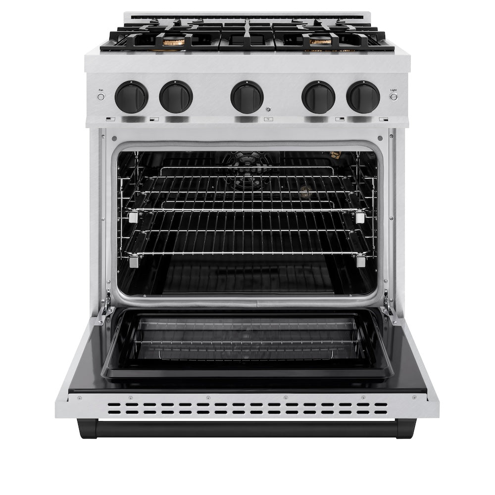 Autograph Edition 30 in. 4.2 cu. ft. Select Gas Range with 4 Burner Cooktop and Convection Gas Oven - (HGRSZ30MB) -