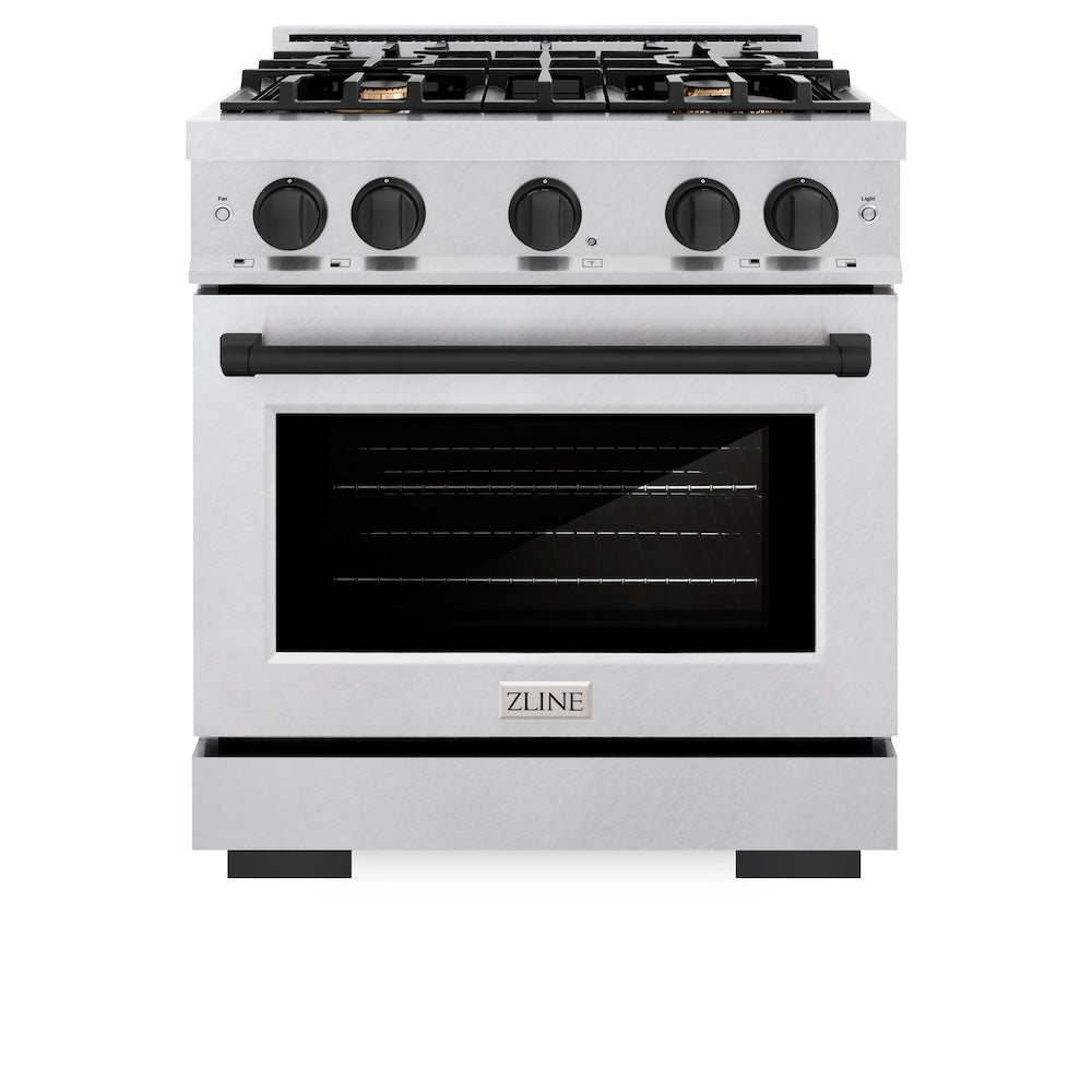Autograph Edition 30 in. 4.2 cu. ft. Select Gas Range with 4 Burner Cooktop and Convection Gas Oven - (HGRSZ30MB) -
