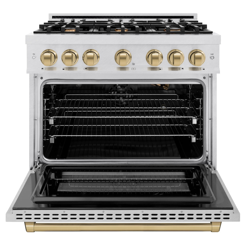 Autograph Edition 36 in. 5.2 cu. ft. Select Gas Range with 6 Burner Cooktop and Convection Gas Oven - (HGRSZ36CB) -