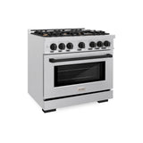 Autograph Edition 36 in. 5.2 cu. ft. Select Gas Range with 6 Burner Cooktop and Convection Gas Oven - (HGRSZ36MB) -