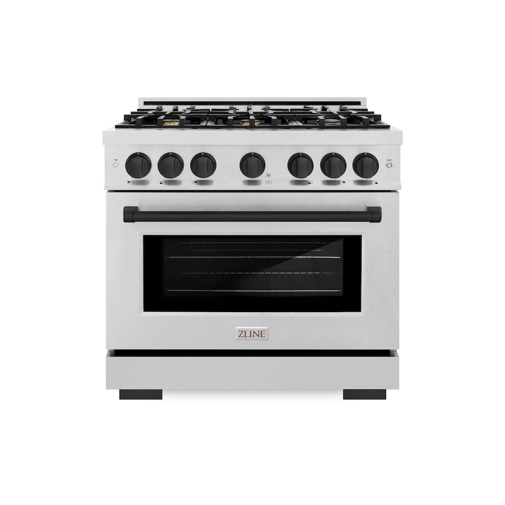 Autograph Edition 36 in. 5.2 cu. ft. Select Gas Range with 6 Burner Cooktop and Convection Gas Oven - (HGRSZ36MB) -
