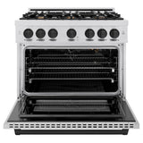 Autograph Edition 36 in. 5.2 cu. ft. Select Gas Range with 6 Burner Cooktop and Convection Gas Oven - (HGRSZ36MB) -