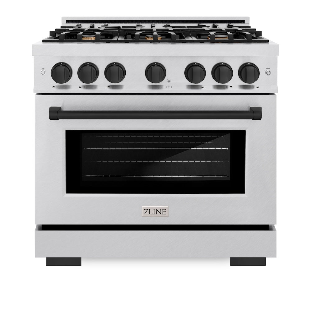 Autograph Edition 36 in. 5.2 cu. ft. Select Gas Range with 6 Burner Cooktop and Convection Gas Oven - (HGRSZ36MB) -
