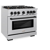 Autograph Edition 36 in. 5.2 cu. ft. Select Gas Range with 6 Burner Cooktop and Convection Gas Oven - (HGRSZ36MB) -