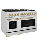 Autograph Edition 48 in. 6.7 cu. ft. Select Double Oven Gas Range with 8 Burner Cooktop - (HGRSZ48CB) -