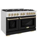 Autograph Edition 48 in. 6.7 cu. ft. Select Double Oven Gas Range with 8 Burner Cooktop - (HGRSZBLM48CB) -