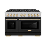 Autograph Edition 48 in. 6.7 cu. ft. Select Double Oven Gas Range with 8 Burner Cooktop - (HGRSZBLM48G) -