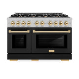 Autograph Edition 48 in. 6.7 cu. ft. Select Double Oven Gas Range with 8 Burner Cooktop - (HGRSZBLM48G) -