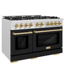Autograph Edition 48 in. 6.7 cu. ft. Select Double Oven Gas Range with 8 Burner Cooktop - (HGRSZBLM48G) -