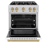 Autograph Edition 30 in. 4.2 cu. ft. Select Gas Range with 4 Burner Cooktop and Convection Gas Oven - (HGRSZWM30CB) -