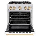 Autograph Edition 30 in. 4.2 cu. ft. Select Gas Range with 4 Burner Cooktop and Convection Gas Oven - (HGRSZWM30G) -