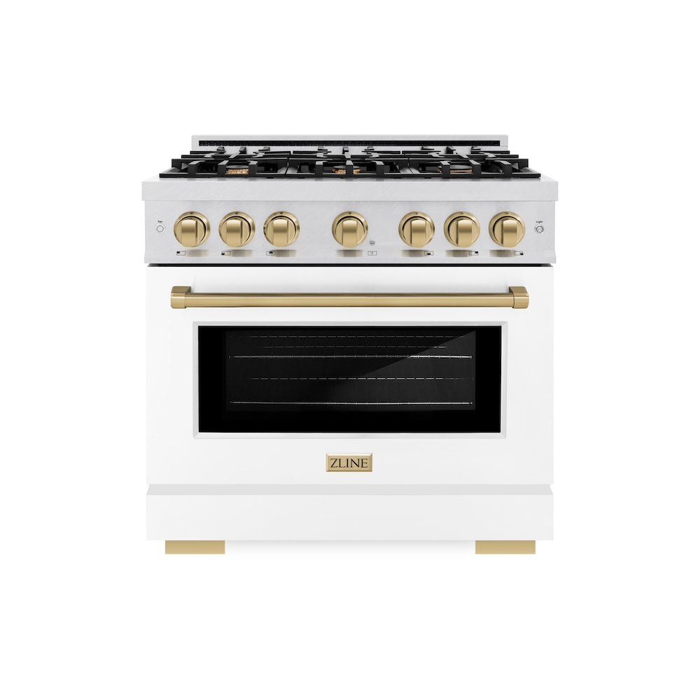 Autograph Edition 36 in. 5.2 cu. ft. Select Gas Range with 6 Burner Cooktop and Convection Gas Oven - (HGRSZWM36CB) -