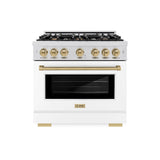 Autograph Edition 36 in. 5.2 cu. ft. Select Gas Range with 6 Burner Cooktop and Convection Gas Oven - (HGRSZWM36CB) -
