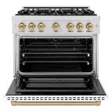 Autograph Edition 36 in. 5.2 cu. ft. Select Gas Range with 6 Burner Cooktop and Convection Gas Oven - (HGRSZWM36CB) -