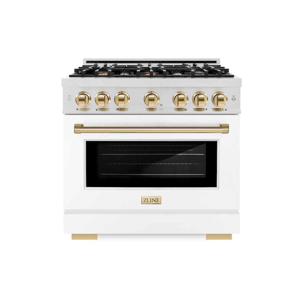 Autograph Edition 36 in. 5.2 cu. ft. Select Gas Range with 6 Burner Cooktop and Convection Gas Oven - (HGRSZWM36G) -