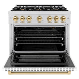 Autograph Edition 36 in. 5.2 cu. ft. Select Gas Range with 6 Burner Cooktop and Convection Gas Oven - (HGRSZWM36G) -