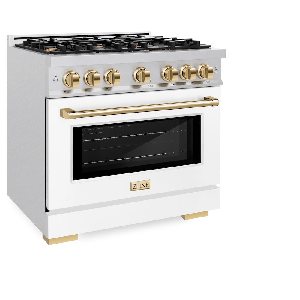 Autograph Edition 36 in. 5.2 cu. ft. Select Gas Range with 6 Burner Cooktop and Convection Gas Oven - (HGRSZWM36G) -