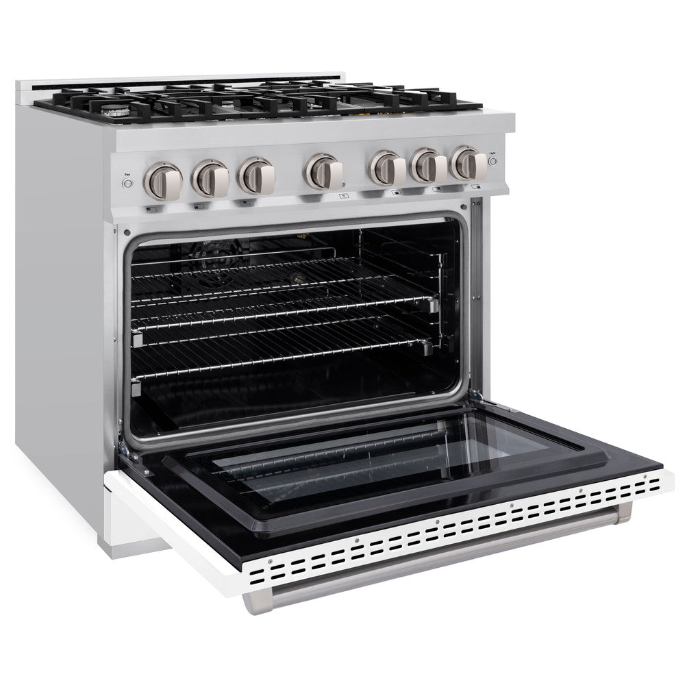 36 in. 5.2 cu. ft. Select Gas Range with 6 Burner Cooktop and Convection Gas Oven - (HGRWM36) -