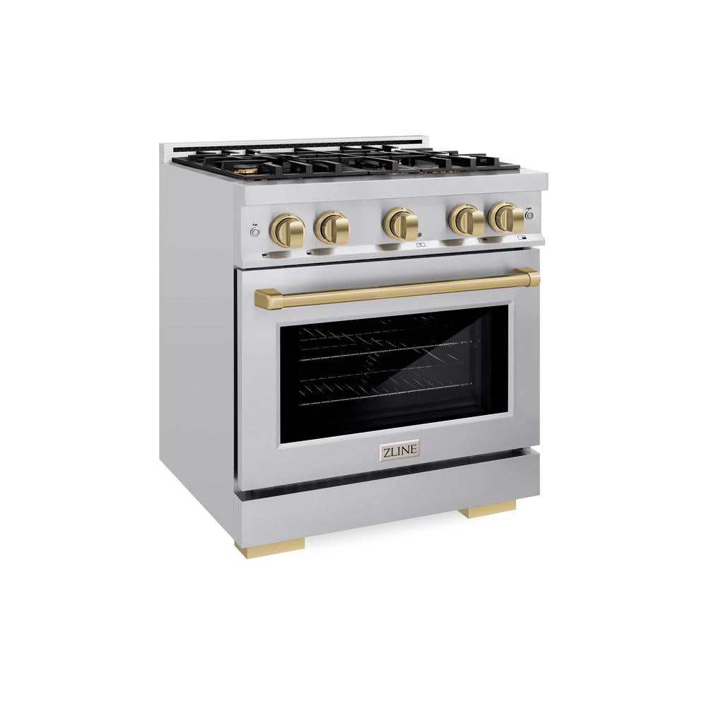 Autograph Edition 30 in. 4.2 cu. ft. Select Gas Range with 4 Burner Cooktop and Convection Gas Oven - (HGRZ30CB) -