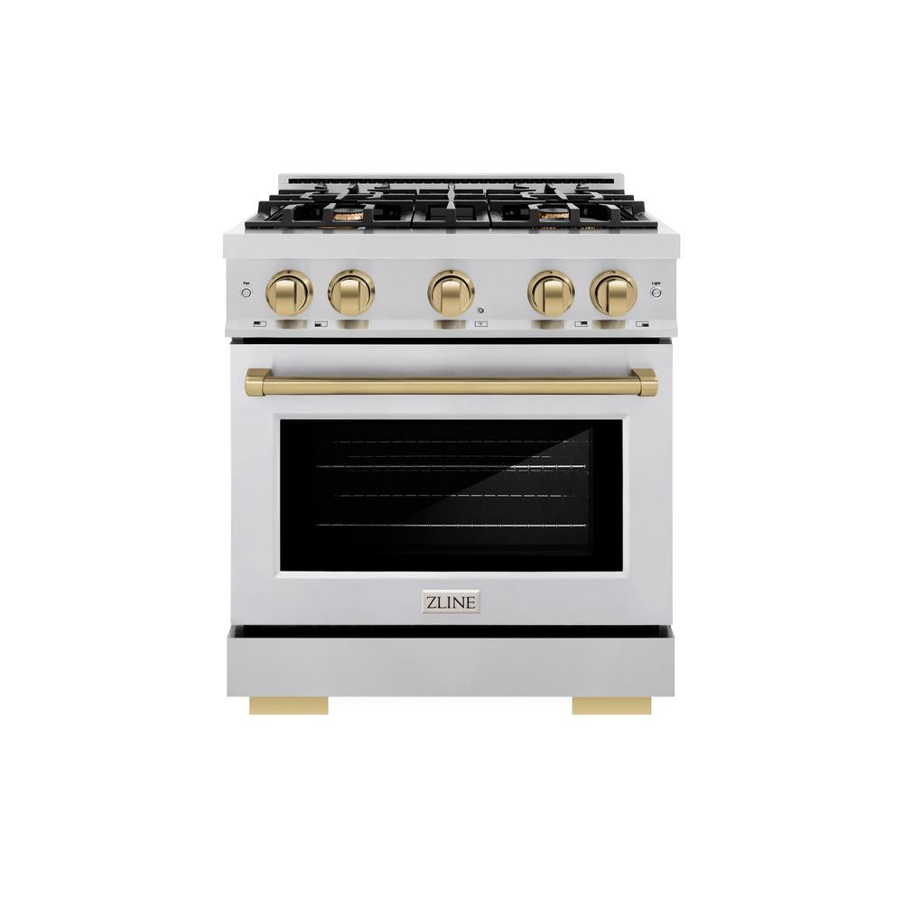 Autograph Edition 30 in. 4.2 cu. ft. Select Gas Range with 4 Burner Cooktop and Convection Gas Oven - (HGRZ30CB) -