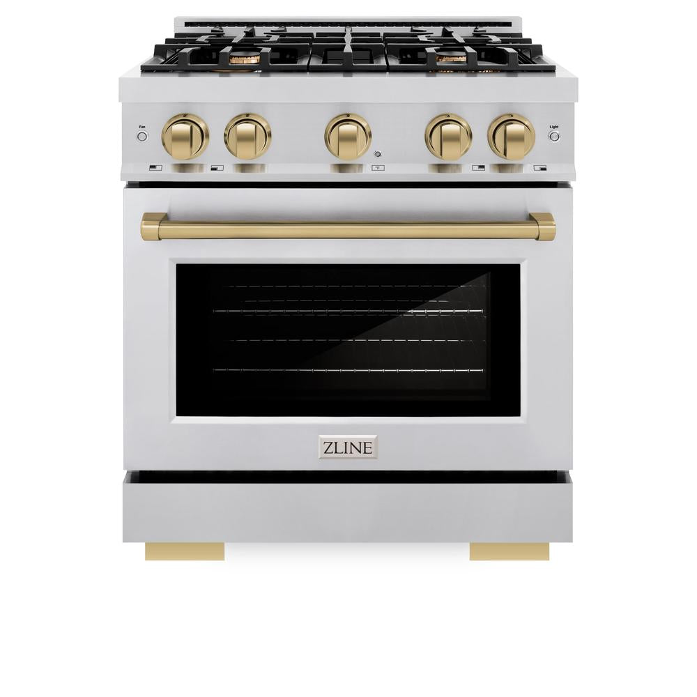 Autograph Edition 30 in. 4.2 cu. ft. Select Gas Range with 4 Burner Cooktop and Convection Gas Oven - (HGRZ30CB) -