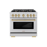 Autograph Edition 36 in. 5.2 cu. ft. Select Gas Range with 6 Burner Cooktop and Convection Gas Oven - (HGRZ36CB) -