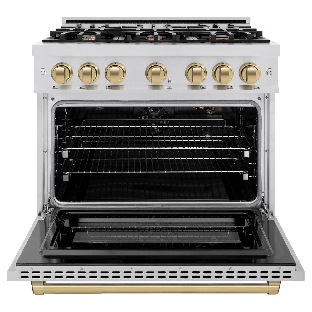 Autograph Edition 36 in. 5.2 cu. ft. Select Gas Range with 6 Burner Cooktop and Convection Gas Oven - (HGRZ36CB) -