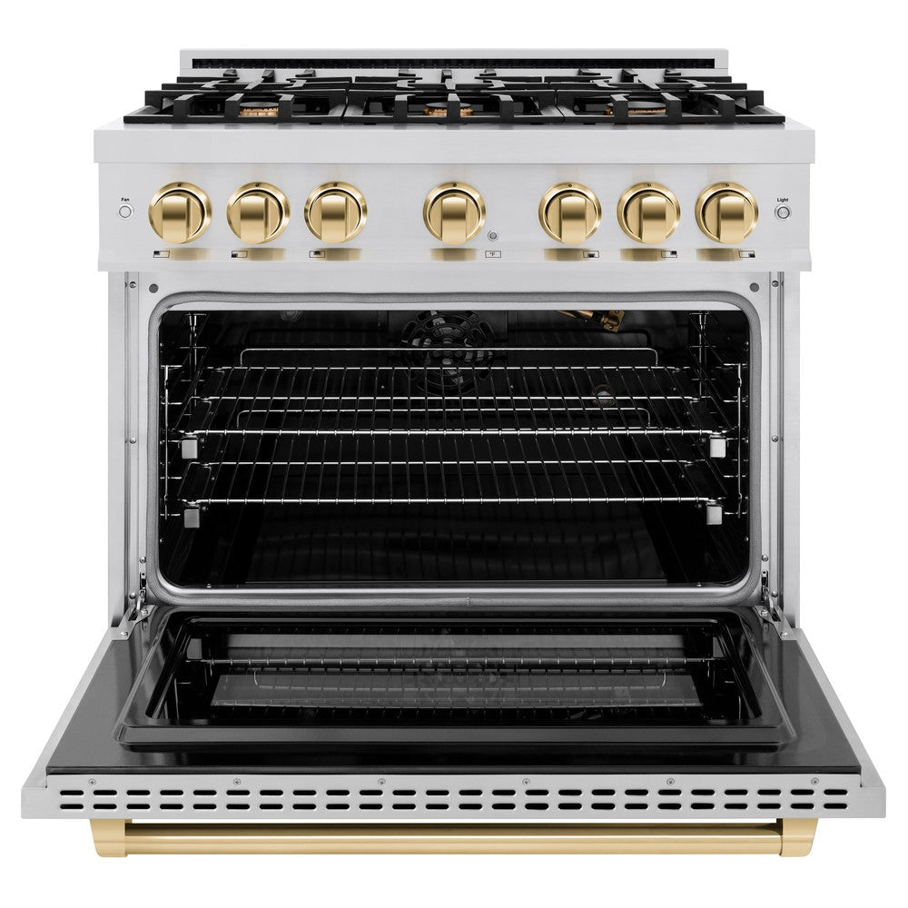 Autograph Edition 36 in. 5.2 cu. ft. Select Gas Range with 6 Burner Cooktop and Convection Gas Oven - (HGRZ36G) -