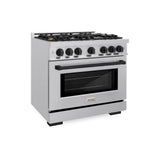 Autograph Edition 36 in. 5.2 cu. ft. Select Gas Range with 6 Burner Cooktop and Convection Gas Oven - (HGRZ36MB) -