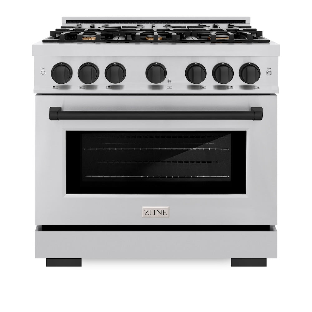 Autograph Edition 36 in. 5.2 cu. ft. Select Gas Range with 6 Burner Cooktop and Convection Gas Oven - (HGRZ36MB) -