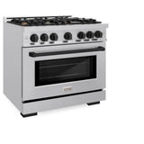 Autograph Edition 36 in. 5.2 cu. ft. Select Gas Range with 6 Burner Cooktop and Convection Gas Oven - (HGRZ36MB) -