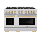 Autograph Edition 48 in. 6.7 cu. ft. Select Double Oven Gas Range with 8 Burner Cooktop - (HGRZ48G) -