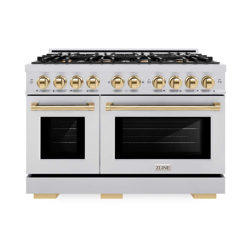 Autograph Edition 48 in. 6.7 cu. ft. Select Double Oven Gas Range with 8 Burner Cooktop - (HGRZ48G) -