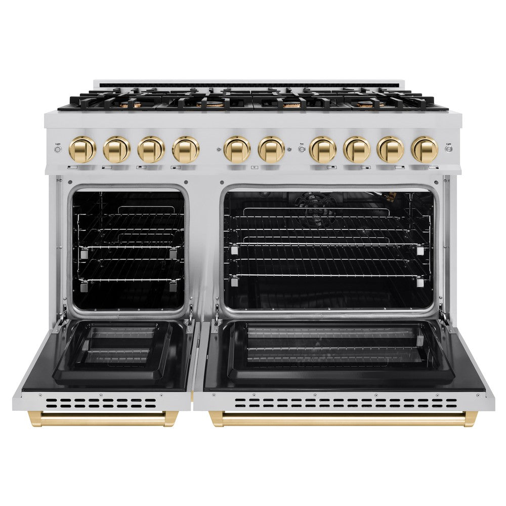 Autograph Edition 48 in. 6.7 cu. ft. Select Double Oven Gas Range with 8 Burner Cooktop - (HGRZ48G) -