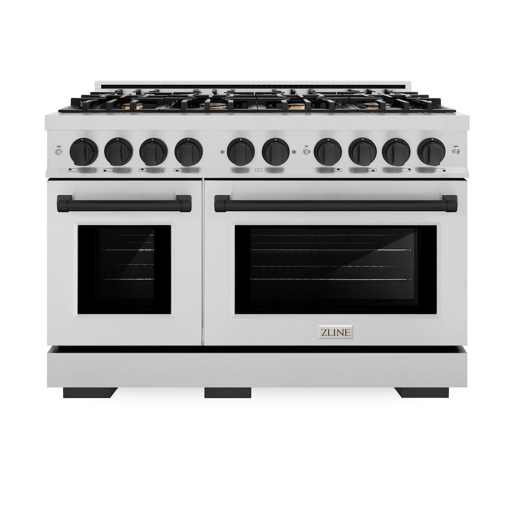 Autograph Edition 48 in. 6.7 cu. ft. Select Double Oven Gas Range with 8 Burner Cooktop - (HGRZ48MB) -